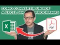 Como #CONVERTIR un archivo #PDF en #HOJA DE #CALCULO DE #EXCEL, directo sin programas ni páginas web