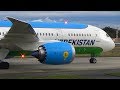 Uzbekistan Airways B787-8 Dreamliner | Landing Frankfurt Airport | UK78705