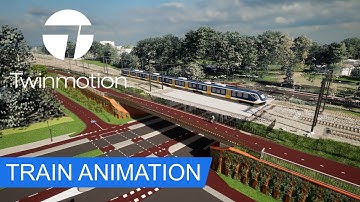 Train path animation | InfraWorks model in Twinmotion