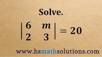 Solving a Matrix Equation that Contains a Determinant (Example)
