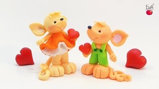 Mouse In Love Myszka Z Modeliny - Polymer Clay Tutorial