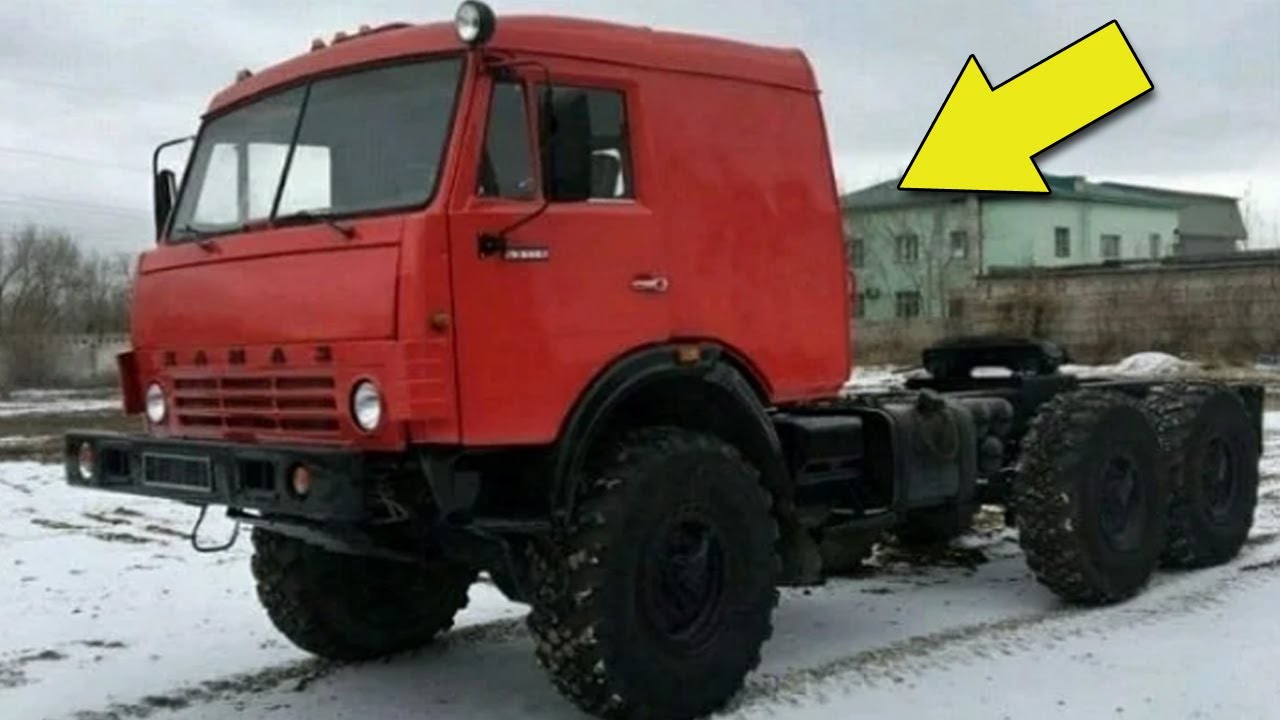 Камаз с поднятой кабиной