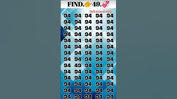 find 👉 49 odd number puzzle 🧩 iq test 🧠 #quiz #puzzle #iqtest