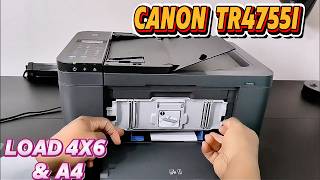 Canon TR4755i: Load 4x6 &amp; A4 Paper + Settings