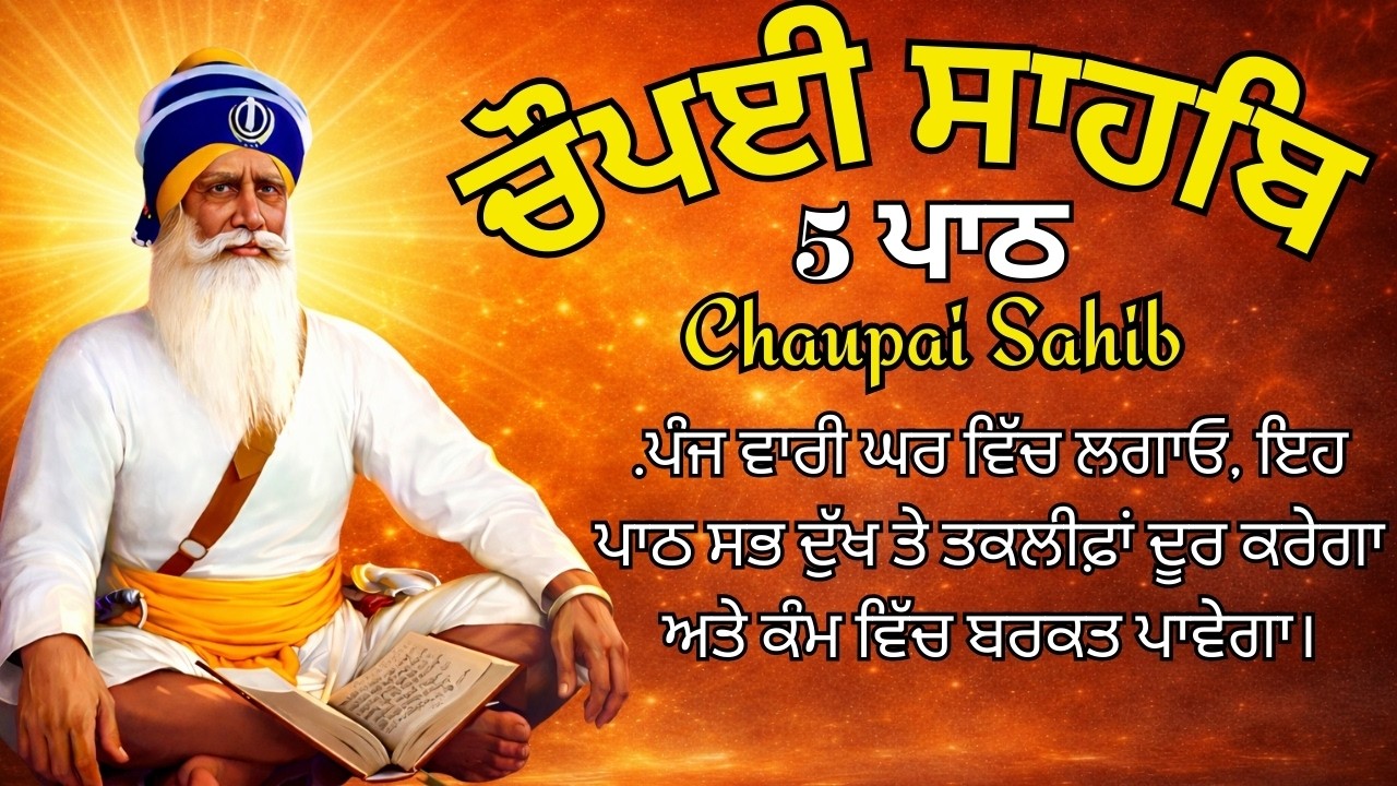 5 ਪਾਠ ਚੌਪਈ ਸਾਹਿਬ Chaupai Sahib Path | Bhai Gurbaj Singh Ji | Shabad Gurbani Path 2025 | Nitnem Path