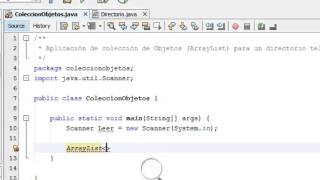 Ejemplo básico de Colección  de Objetos en Java