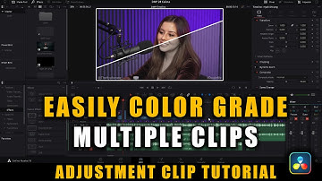 Easily Color Grade Multiple Clips/Entire Timeline [ Adjustment Clips ] DaVinci Resolve Tutorial