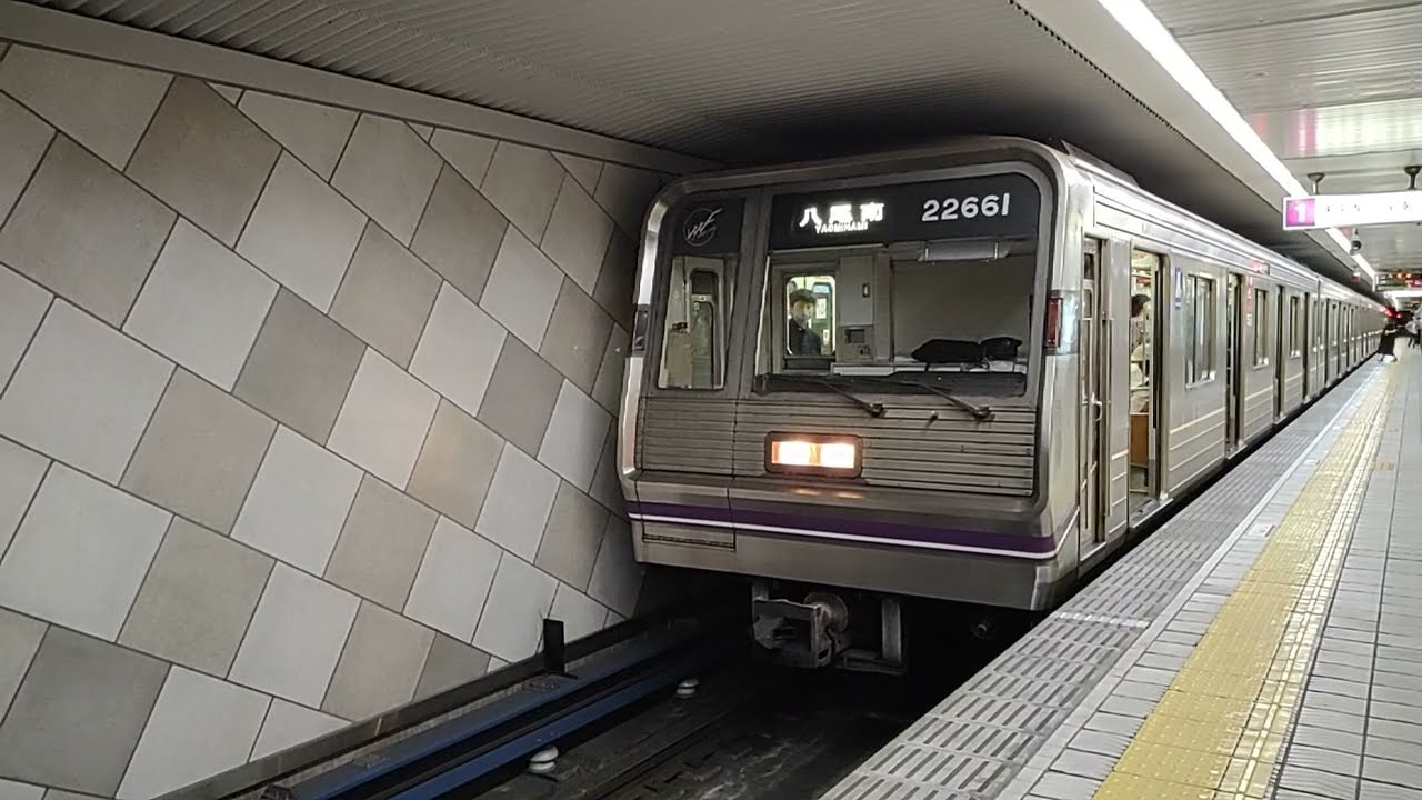 大阪メトロ谷町線22系(22661号車)【未更新車】第61編成八尾南まで発車
