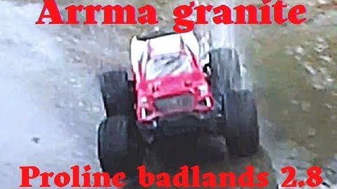 Arrma granite 3s with new Proline Badlands mx28 front yard street bash #rc #arrmagranite #arrma