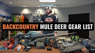 Brady Miller's 2021 Backcountry Rifle Mule Deer Gear List