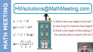 Kinematics - Falling object example (part 2)