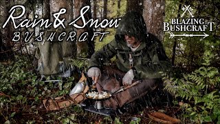 Rain & Snow Daycamp 🌲❄️🌧️ ⛺️ / Relaxing Vibes / Outdoor Cooking