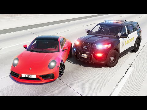 Видео: High Speed Police Chases #51 - BeamNG drive (CrashForce)