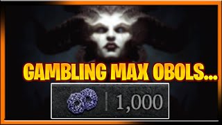 Diablo 4 Maximum Gamble 1000 Obols, What is the Result? ON the Hardest Item (Amulet)