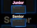 Junior vs Senior coding part 2 #coding #programming #python