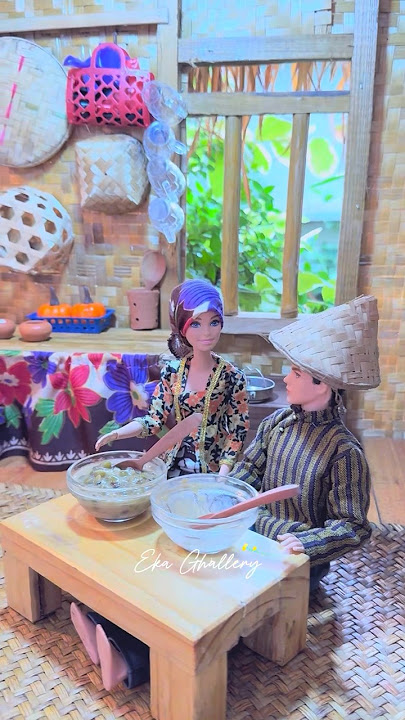 Bubur kacang ijo #barbiejowo #minicooking #funny #barbiemasak