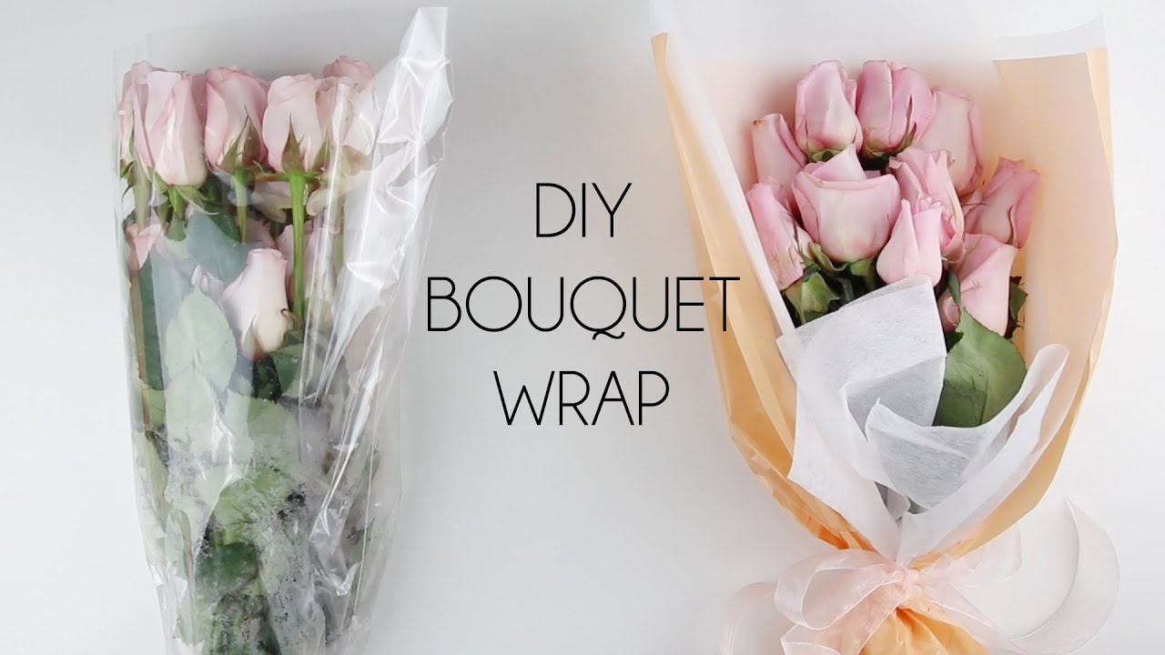 korean style bouquet wrapping/ how to wrap flower bouquet