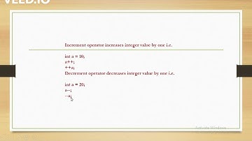 Increment and decrement operators
