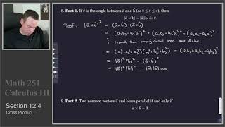 Math 251 - Section 12.4 - Cross Product (2 of 3)