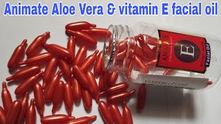 Animate Aloe Vera & Vitamin E softgel capsules review|| facial oil uses in Hindi #facialoil #viral