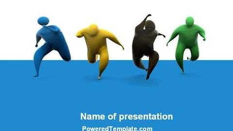 Competitors PowerPoint Template by PoweredTemplate.com