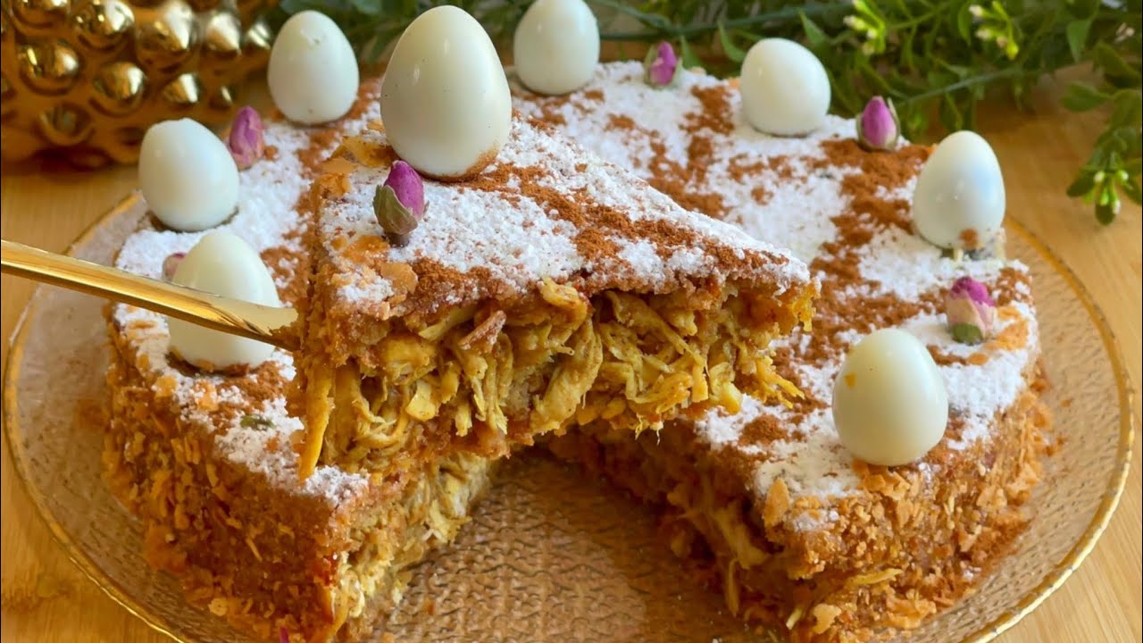 بدون ورقة⁉️بسطيلة كيك بالدجاج البنة خطيرة  معلكة متشبعوش منها للضياف والمناسبات