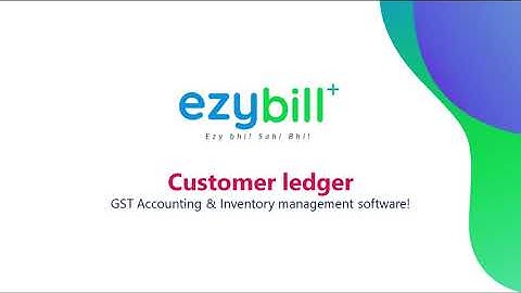 Customer ledger