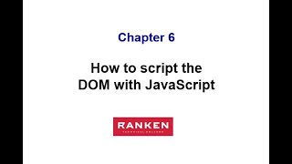JavaScript Chapter 6 - AWD 1000 - Web Development Technologies