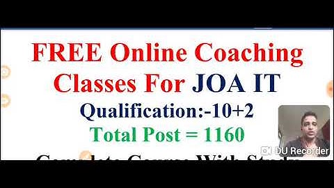 |JOA IT |Free Online Coaching Classes for JOA IT. EXAM pattern .guidance how to clear exam .