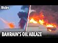 Dramatic moment Iranian drone slams into major Bahrain oil refinery