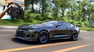 1100HP Hennessey Camaro ZL1 Exorcist - Forza Horizon 5 | Steering Wheel Gameplay