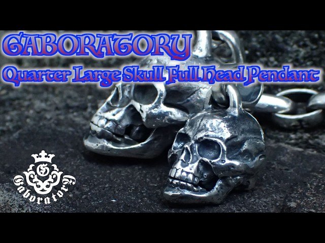 Gaboratory Quarter Large Skull Full Head Pendant - YouTube