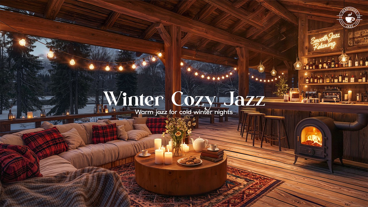 [NO MID-ROLL ADS] Winter Cozy Jazz ❄️🔥 4K Smooth Jazz for Peaceful Nights & Deep Relaxation