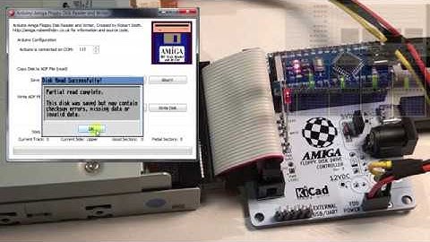 Arduino based Amiga floppy Disk Controller - read test