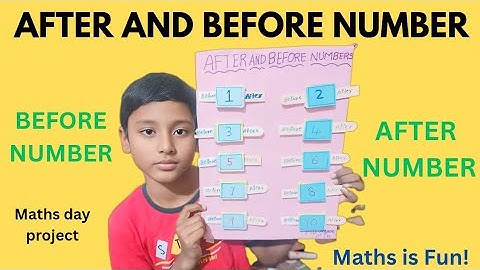 Mathematics day project 1#before and after numbers 🔢@RiyaanVlogsofficial 