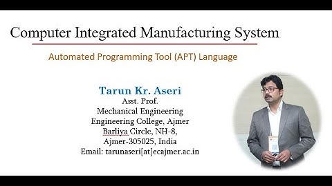 Automated Programming Tool (APT) CNC Programming: Introduction and Geometric Statements