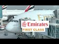 EMIRATES FIRST CLASS A380 Dubai to Los Angeles EK215
