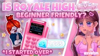 I STARTED OVER IN ROYALE HIGH… *BEGINNER FRIENDLY?*  PART 1ELEMENT | ROYALE HIGH 2024