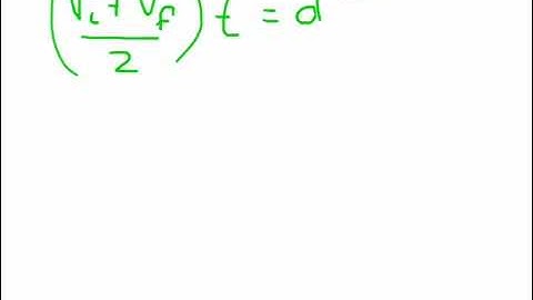 Kinematic Equation Derivation (part 1)
