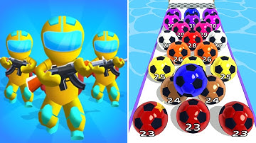 Marbel Run 3D 🆚 Gun Clash 3D Android IOS 2025 Max Levels Gameplay BR1W