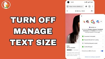 How To Turn Off Manage Text Size On DuckDuckGo Private Browser App