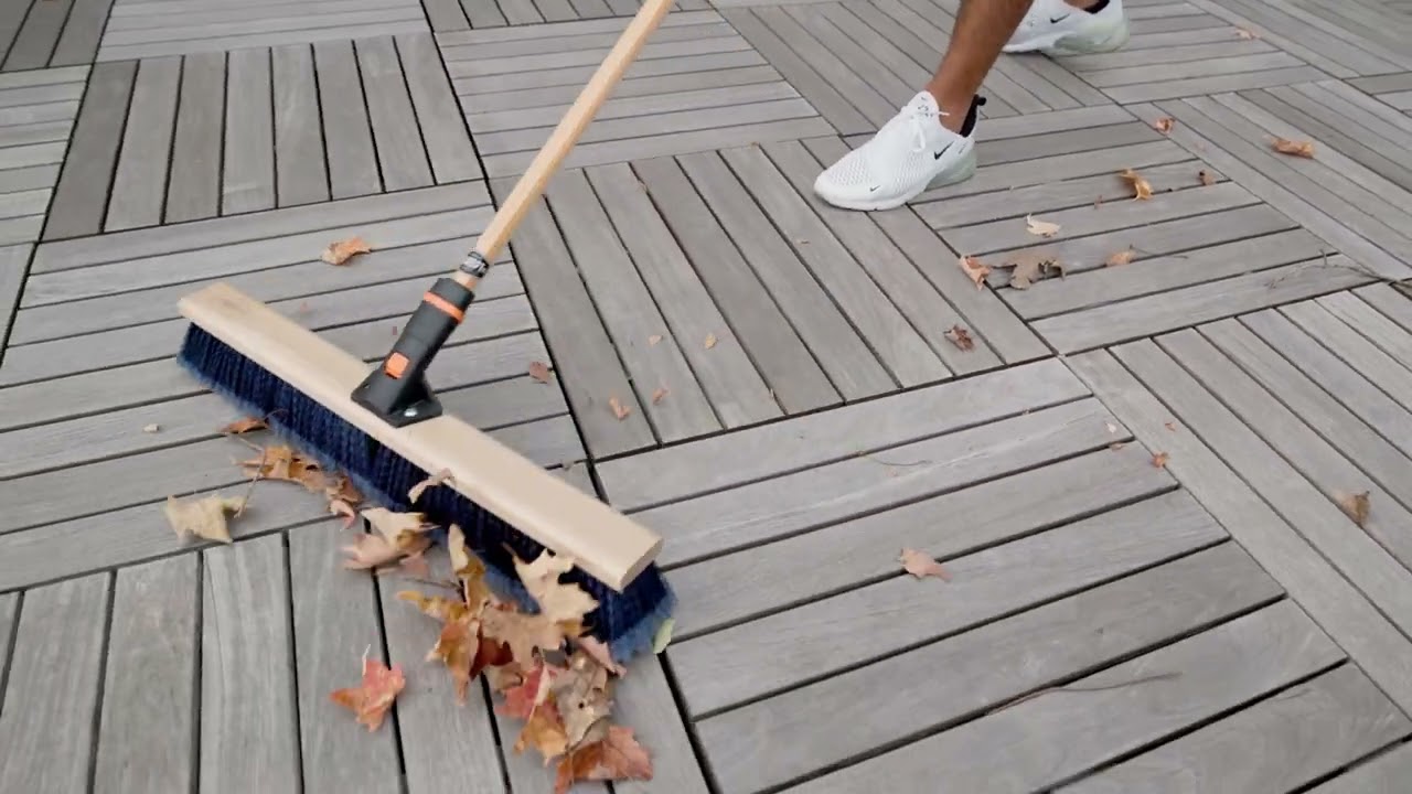SWOPT Garage Cleaning Kit – Includes Handles, Push Brooms, Deck Brush, Squeegee & Organizer For Outdoor Cleaning