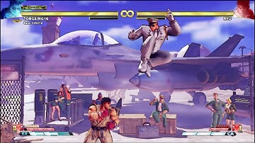 STREET FIGHTER 5 CHAMPION EDITION GUILE COMBO WITH SPECIAL ( TRAINING MODE ) ARCADE STICK MODE