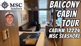 Ultimate & Captivating Balcony Cabin Tour | Cabin #12224 * MSC Seashore Vlog Series January 2024