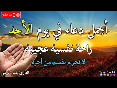 اجمل دعاء يوم الأحد لاتحرم نفسك الأجر القارئ ياسر الزيلعي