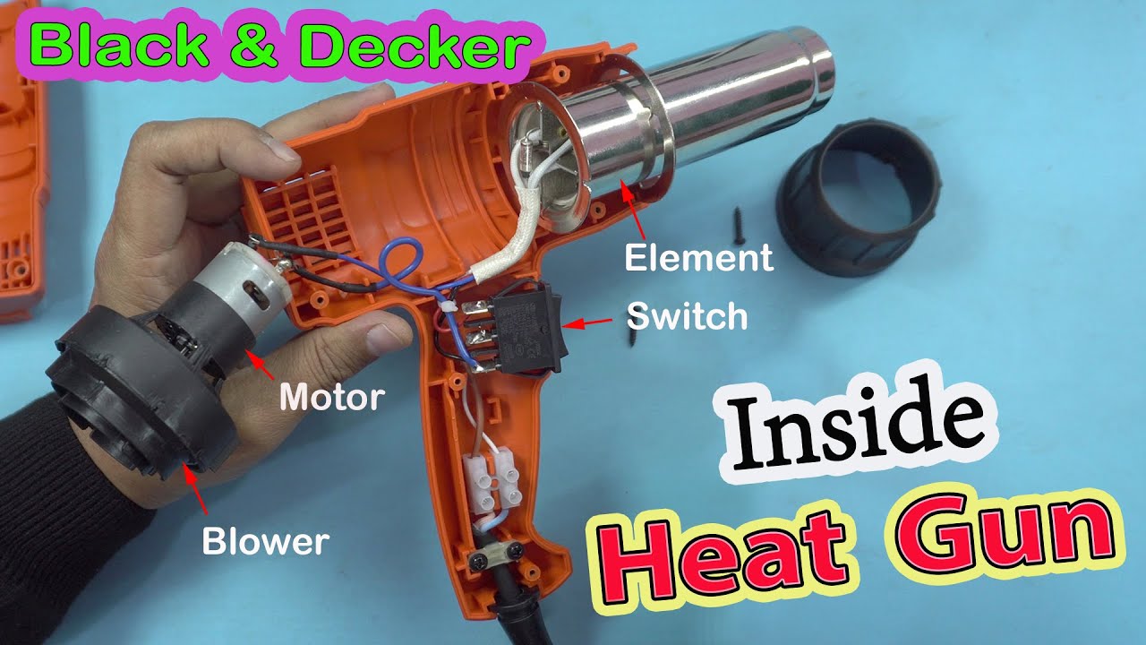 Inside 🌡 Heat Gun: BLACK+DECKER KX1800 🛠🔩💥 