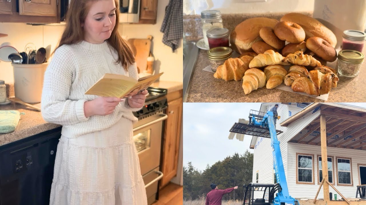 Yogurt, Cream Cheese, Cast Iron Tending, Ham and Collard Green Soup, Bread, Bagels, and Croissants