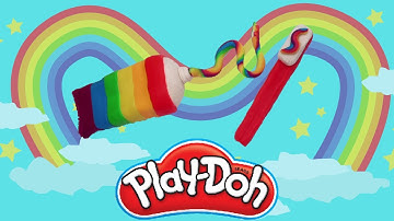Plasticine Play Doh / Plasticine toothpaste in rainbow colors