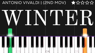 Antonio Vivaldi - Winter 2nd Movement from (‘The Four Seasons’) | EASY Piano Tutorial