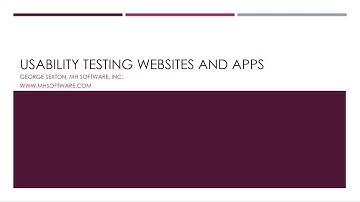 Web Site and Mobile Application Usability Testing